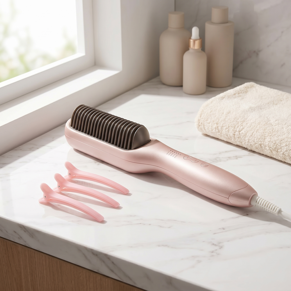 Glow & Go Heated Straightening Brush